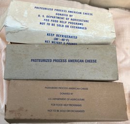 Government Cheese Boxes Vintage