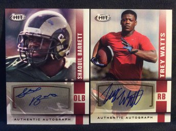 (2) 2014 Sage Hit Autographed Cards - K