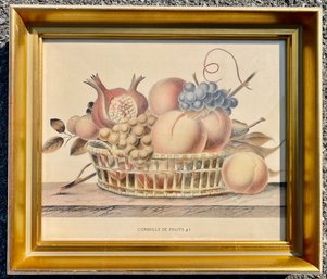 Framed Lithograph: Corbeille De Fruits #1