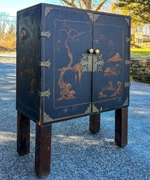 A Vintage Asian Chest On Raised Base