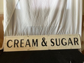 Cream And Sugar Metal Sign