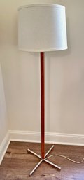 Vintage Floor Lamp With Leather Shaft