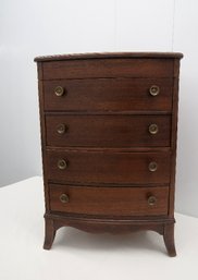 A Mid-century Mahogany Sewing Chest With Contents