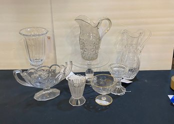 Glass Items Including Pitcher