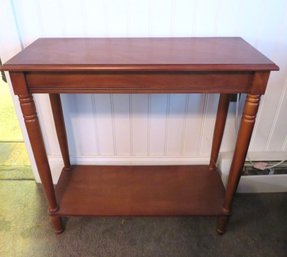 Wood Table With Shelf