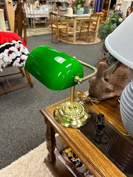 Bankers Lamp With Green Shade