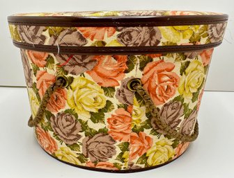 Vintage Quilted Sewing Box Fill Of Sewing Notions