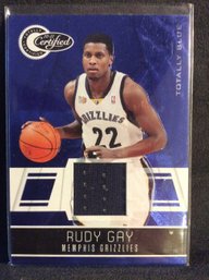 2011 Panini Certified Totally Blue Rudy Gay Jersey Relic Card 22/99 - K