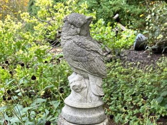 Vintage Garden Statuary: A Wise Old Owl