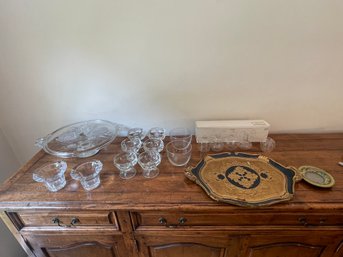 Lot Of Glassware With Tray