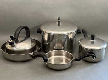An Assortment Of Vintage Pots & Pans By Farberware