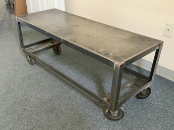 Industrial Mobile Steel Work Table/Rolling Cart