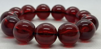 Substantial CHERRY AMBER Bead Bracelet