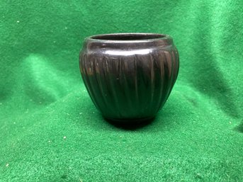 Vintage Southwestern Black Clay Planter With Black Glaze. Yes Shipping.