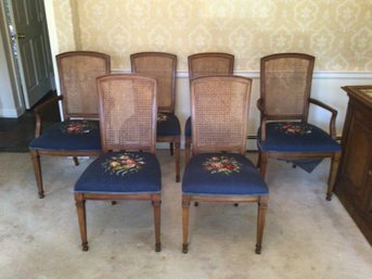 Beautiful Kendel Hand Embroidered Caned Chairs