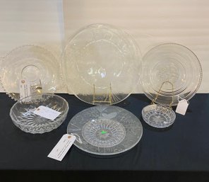 Glass Items Including Plates And Platters