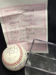 Baseball Signed By 7 Major League Baseball Players - See Description - K