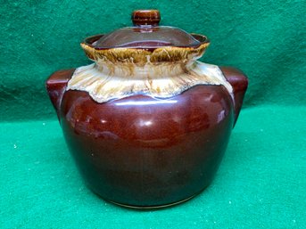 Vintage Roseville Stonewear Cookie Jar. Marked Roseville, O R.R.P. CO. USA.