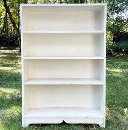 A Vintage Painted Pine Book Shelf