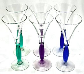 Fish Glass Stemmed Champagne Flutes