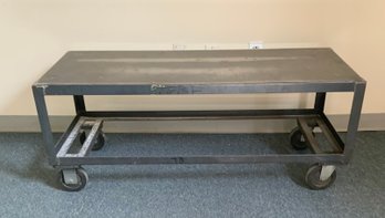 Industrial Mobile Steel Work Table/Rolling Cart