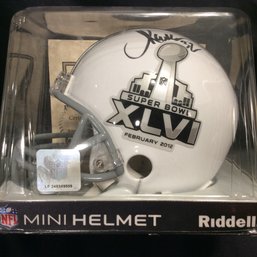 Marcus Allen Super Bowl XLVI Autographed Mini Helmet - K