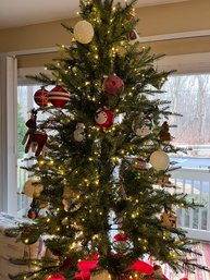 4 Ft Christmas Tree With Hummel And Lenox Ornaments Plus Tree Skirt