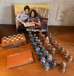Collection Of Chess And Backgammon Sets