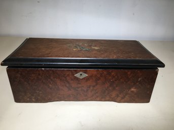 Estate Attic Find ! - Antique Swiss Music Box - Needs Restoration - IT DOES WIND AND WORK - Lots Of Pieces !