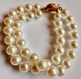 Vintage Carolee (now Brooks Brothers) Small Faux Pearl Double Bracelet