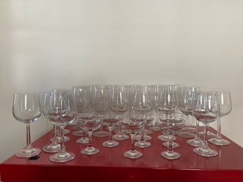 Large Group Of Wine Glasses