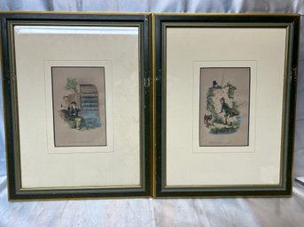 Pair Of English Prints Framed