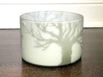 An Art Glass Candle Bowl