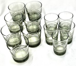 Vintage MCM Olive Green Rings Assorted Drinkware