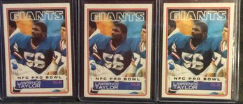 (3) 1983 Topps Lawrence Taylor Cards - K