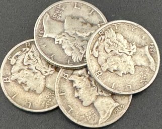 4 Mercury Dimes Miscellaneous Dates