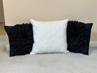 Coordinated Toss Pillows In Black & White