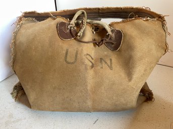 VTG US Navy Canvas Bag As Is
