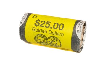 2001-d Sacagawea Golden Dollars Roll $25 Face Value Uncirculated In Original Government Packaging