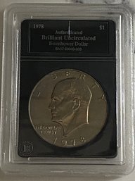 Authenticated Brilliant Uncirculated Eisenhower Dollar 1978