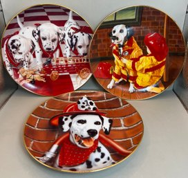 3 Limited Edition Danbury Mint Fire Capper Series Plates