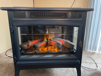 Duraflame Electric Infrared Quartz Fireplace Stove With Remote, Blue