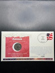 2005 Commemorative Cover Kansas Quarter