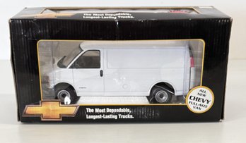 1996 Chevy Full Size Van GM Chevy Made White Die Cast