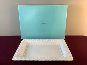 TIFFANY & CO BASKET WEAVE DESIGNED PLATTER