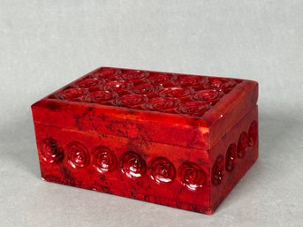 Natural Soapstone Hand Carved Indian Jewelry Box