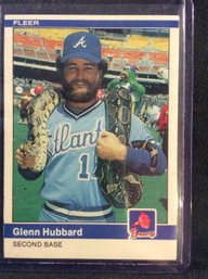 1984 Fleer Glenn Hubbard - K