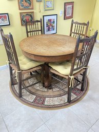 Pedestal Table With Four Dining Chairs