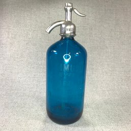 (1 OF 2) Antique Seltzer Bottle - Community Beverage - Elmhurst LI - Original Head - Made In Czechoslovakia