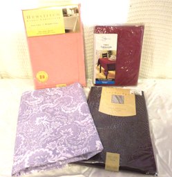 4 New Colorful Pink & Purple Tablecloths